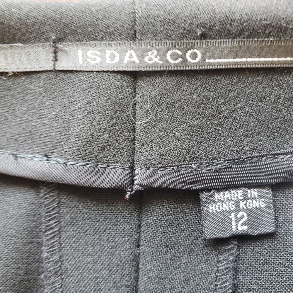 Isda & Co. Stretchy Long Black Pocket Maxi Skirt 12 Minimal Career Corpcore Goth - Picture 7 of 8